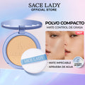 SACE LADY Base de Maquillaje Polvo Compacto Fijador Matte 10g Control de Aceite y Resistente al Agua