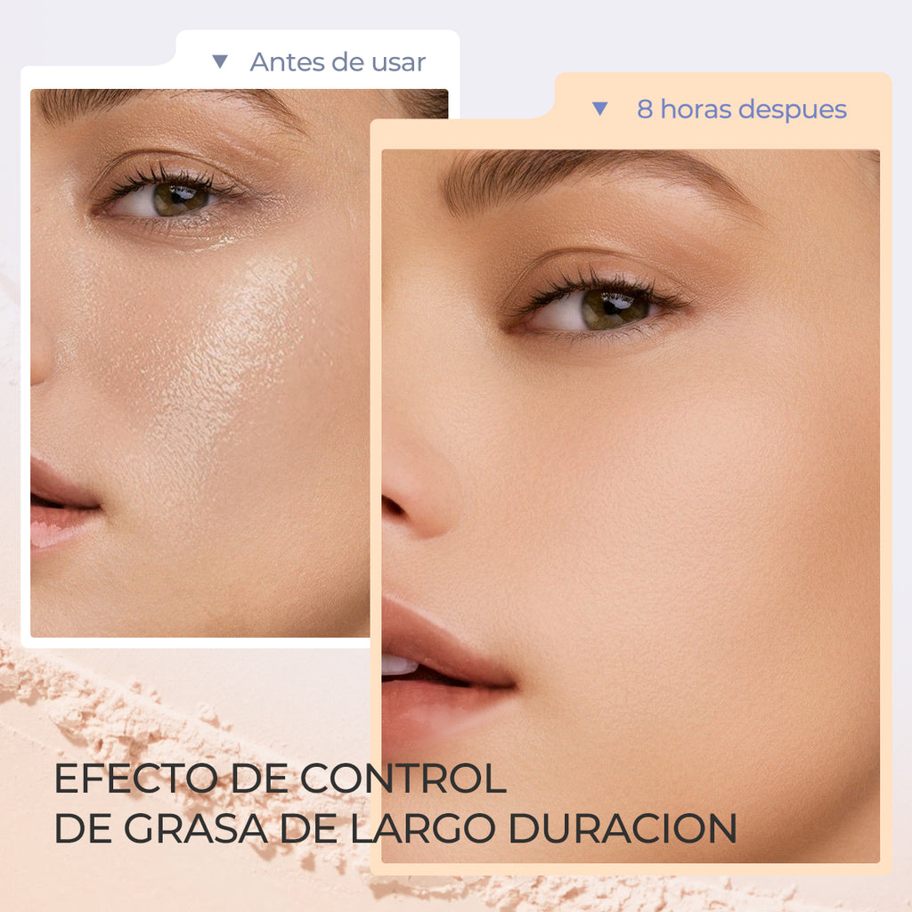 SACE LADY Base de Maquillaje Polvo Compacto Fijador Matte 10g Control de Aceite y Resistente al Agua