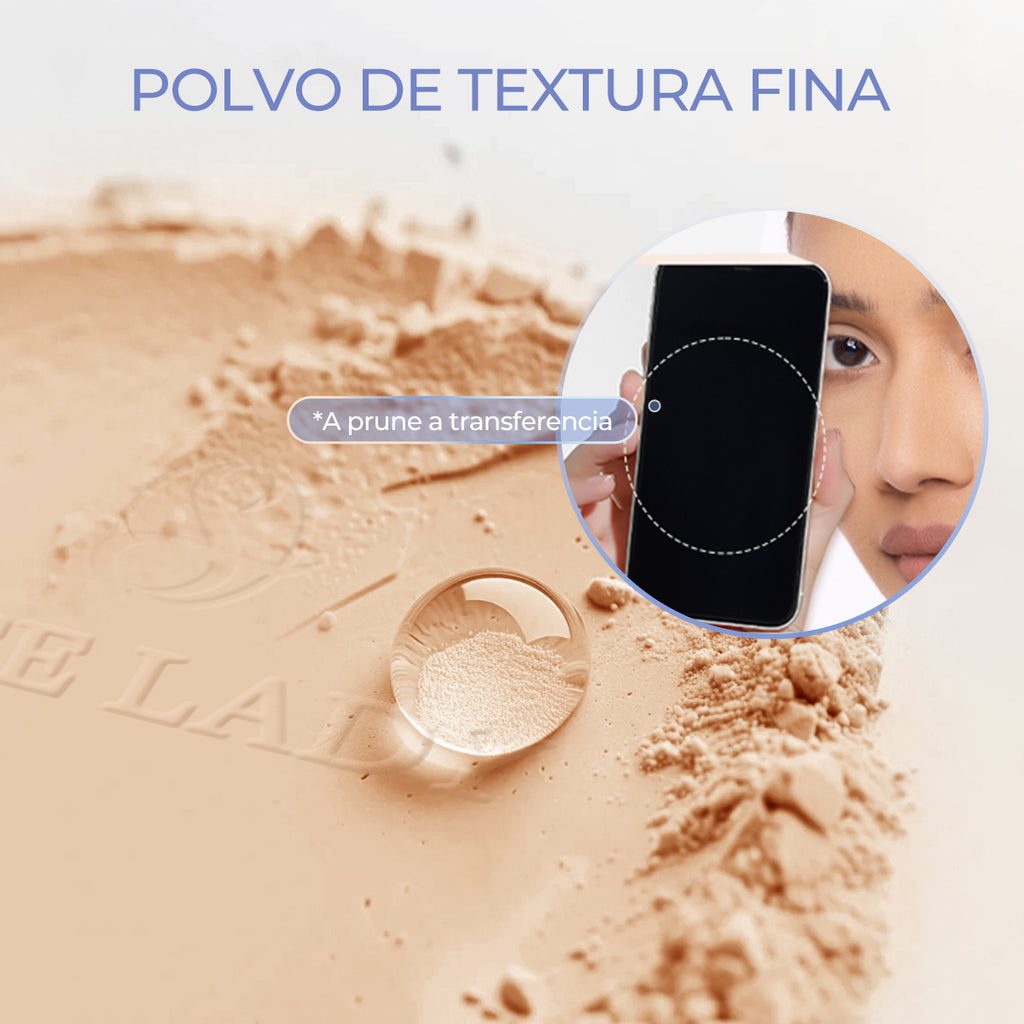 SACE LADY Base de Maquillaje Polvo Compacto Fijador Matte 10g Control de Aceite y Resistente al Agua